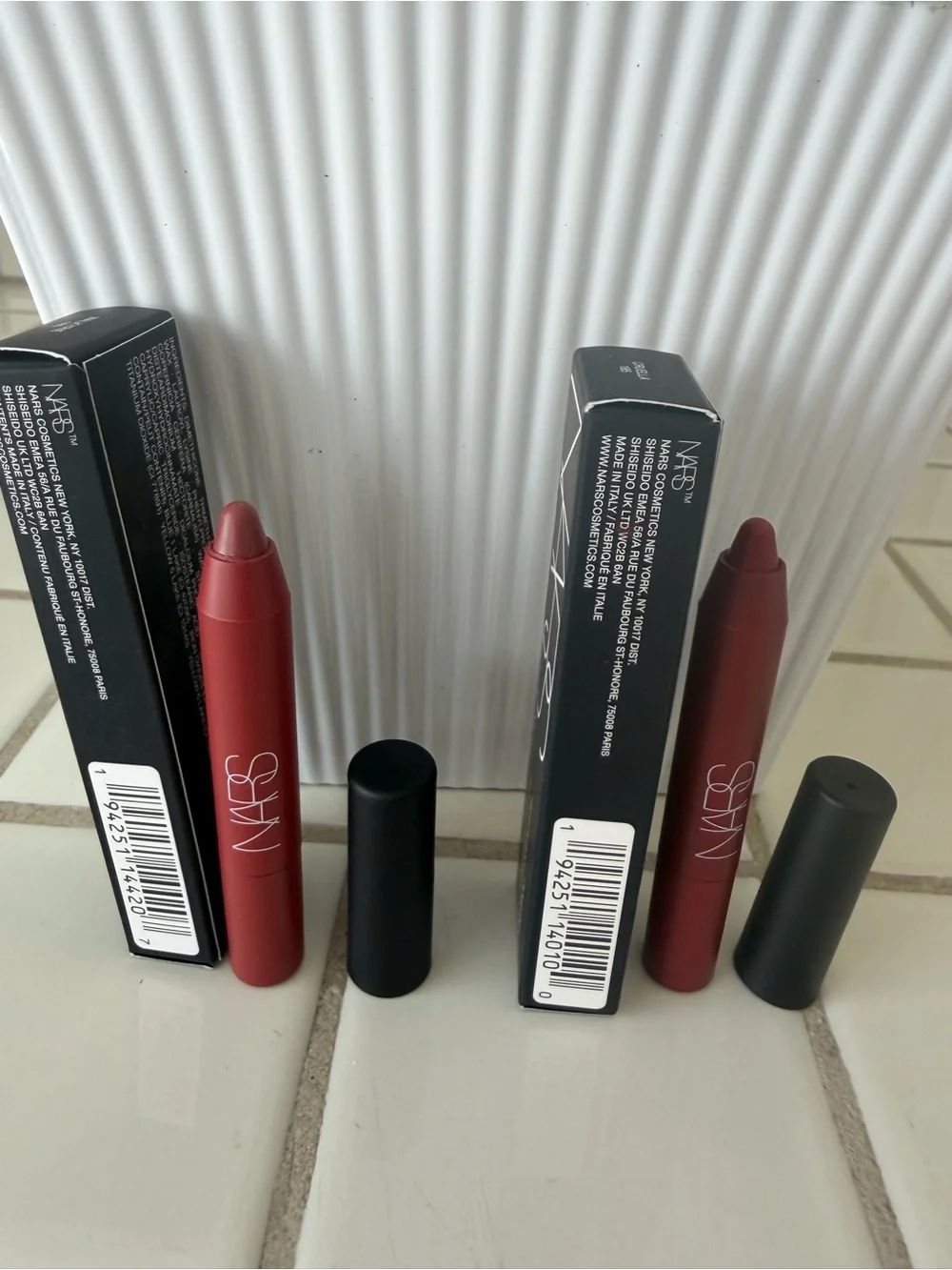 BUNDLE ,2 -NARS Velvet Matte Lip Pencils - Deep Rose / Berry Red Duo